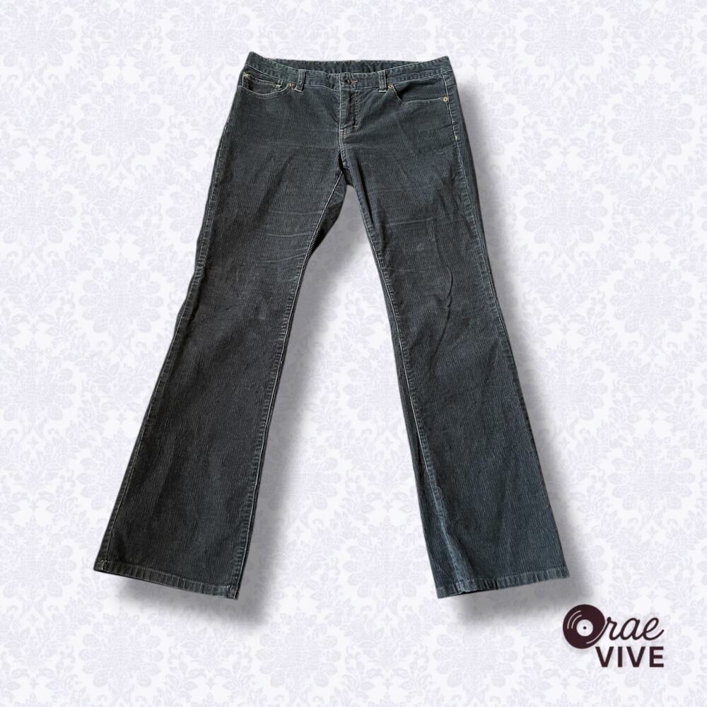 Polo Jeans Co Ralph Lauren Women’s Size 8 Charcoal Grey Corduroy Flare Pants